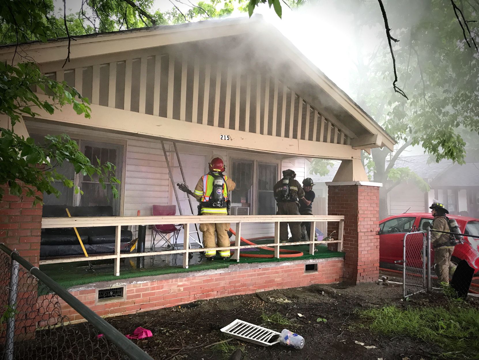 House fire caused by lightning
